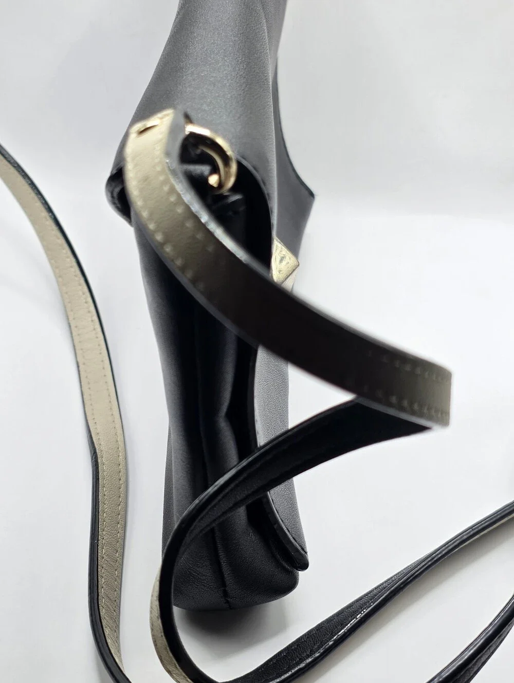 kate spade Black Leather Crossbody Bag with Gold Hardware